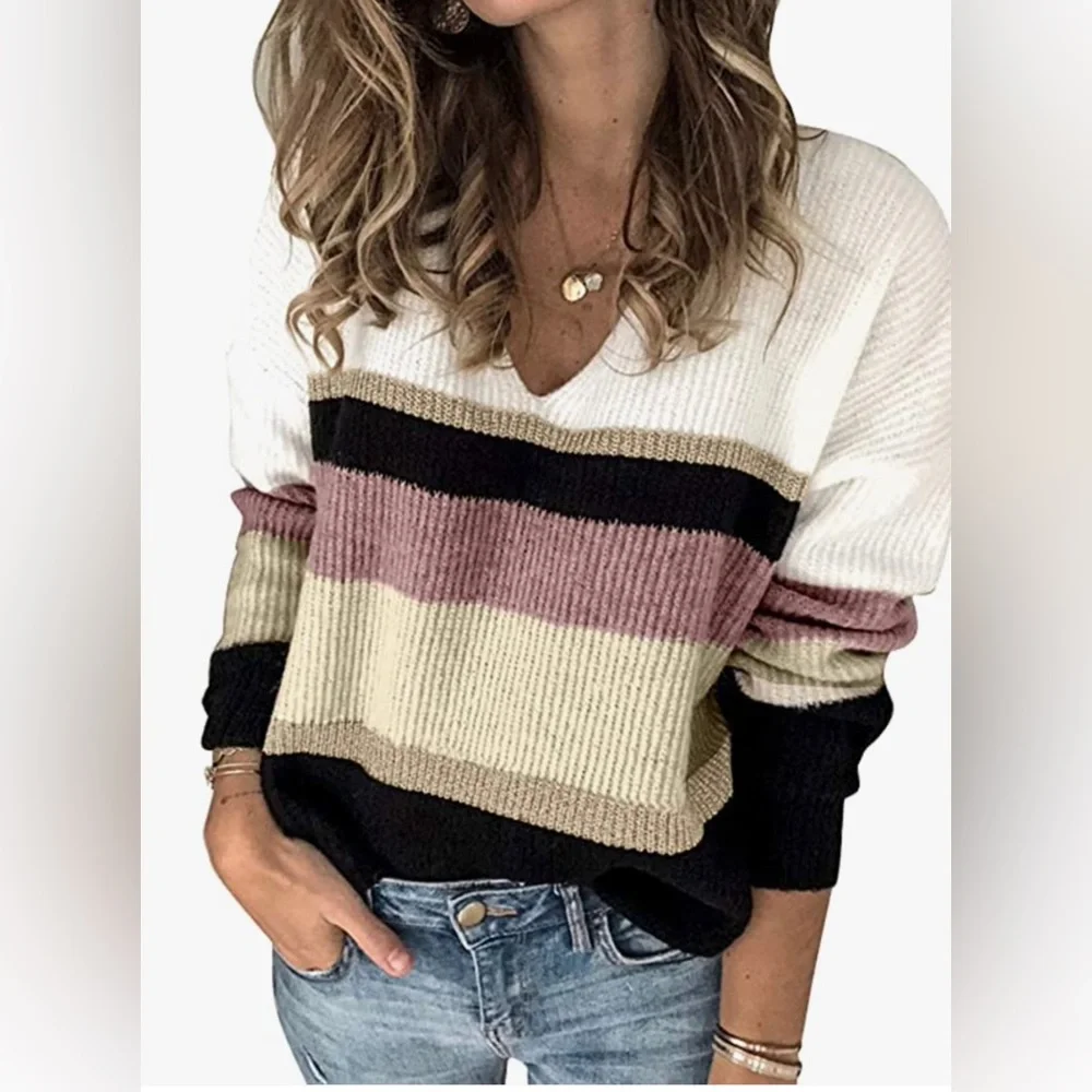 Color Block Neutral Sweater